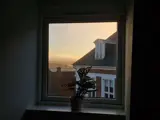 sunset from a window